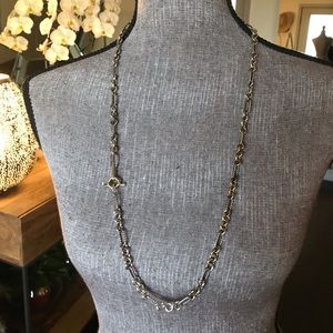 David Yurman silver & gold cable necklace